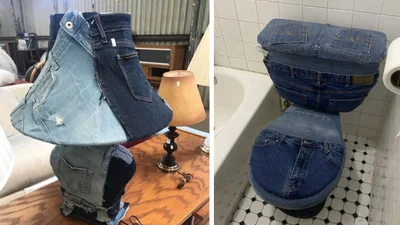 Крінжові речі з переробленого деніму, які доводять - джинси мали б залишатись джинсами