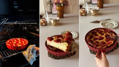 Повітряна, ніби хмаринка, сирна запіканка з полуницею: ідеальна для вихідного чаювання