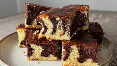 Мягкие мраморные кубики – десерт из детства, который всегда удается