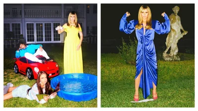 Хайди Клум с сыном и дочерью снялась в странной фотосессии: лазят по столам, разливают кетчуп и не только