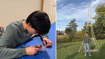 Підліток побив світовий рекорд, змайструвавши Ейфелеву вежу з зубочисток