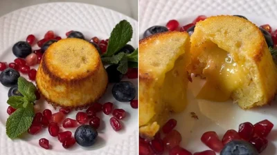 Лимонный фондан с белым шоколадом: десерт с нежным центром, который легко приготовить дома