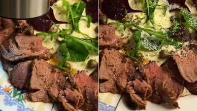 Food классика, которая никогда не выходит из моды: готовим сочный ростбиф с горчично-каперсовым соусом