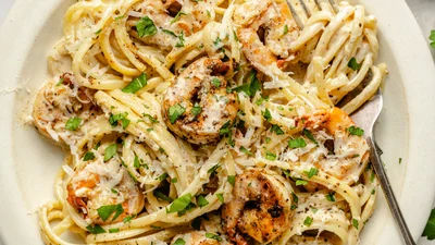 Паста с креветками в сливочном соусе – нежная итальянская классика для 8 марта