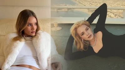 Битва луков: Рози Хантингтон-Уайтли и Линдсей Лохан в одинаковых аутфитах от Saint Laurent