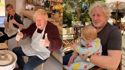 Гончарне коло та пиво у пабі: Борис Джонсон здивував незвичним заняттями у день народження дружини