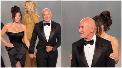 Незручний момент: Ніколь Кідман вийшла на червону доріжку, і всі фотографи побігли до неї від Санчес і Безоса – відео