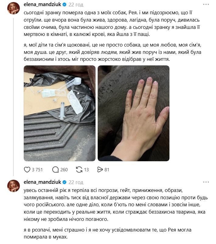 Олена Мандзюк втратила свого пса - 846726 Олена Мандзюк втратила свого пса - фото 846726