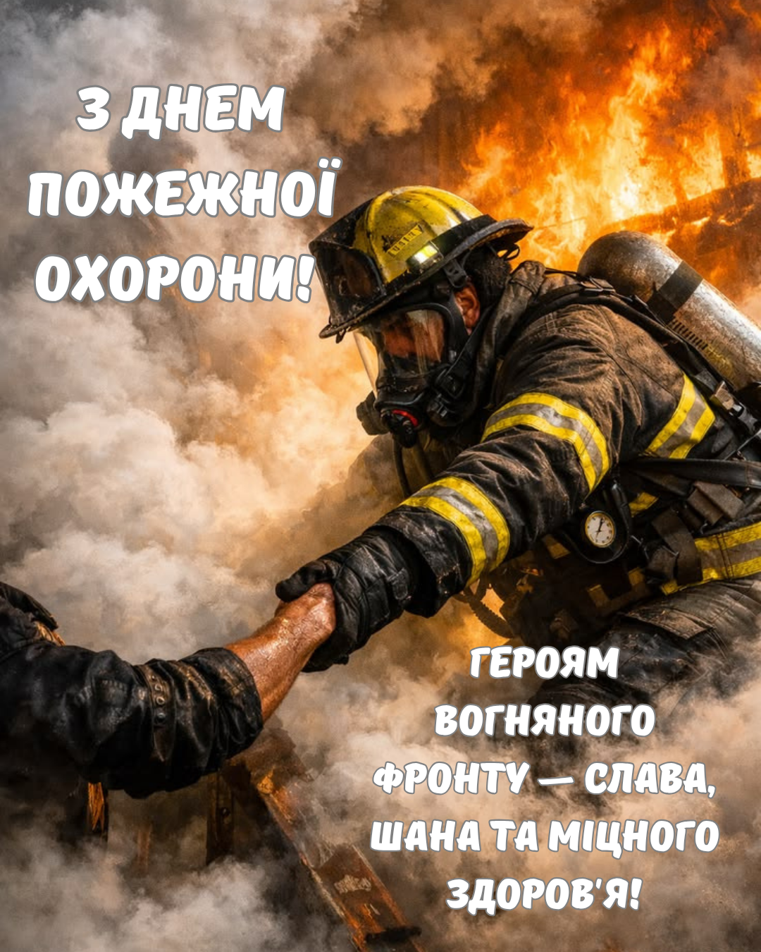 День пожарной охраны 2026: красивые картинки и поздравления на украинском для наших несокрушимых спасателей - фото 848786