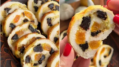 Куриный рулет с курагой и черносливом – классная альтернатива привычным мясным нарезкам на Пасху