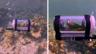 Папуга опустився під воду в саморобній капсулі - вірусне відео моменту, якого світ ще не бачив
