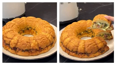 Смак Великодня: заливний пиріг з черемшою, яйцями та мʼясом