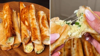 Хрусткі трубочки з лаваша з ніжною начинкою за 15 хвилин