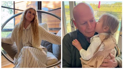 Это 3-летняя внучка Брюса Уиллиса, и она стала копией дедушки: "мини-Брюс".