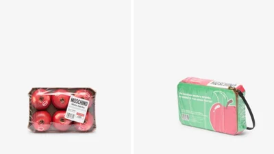 Moschino випустив сумку у вигляді лотка з яблуками, і її ціна вражає