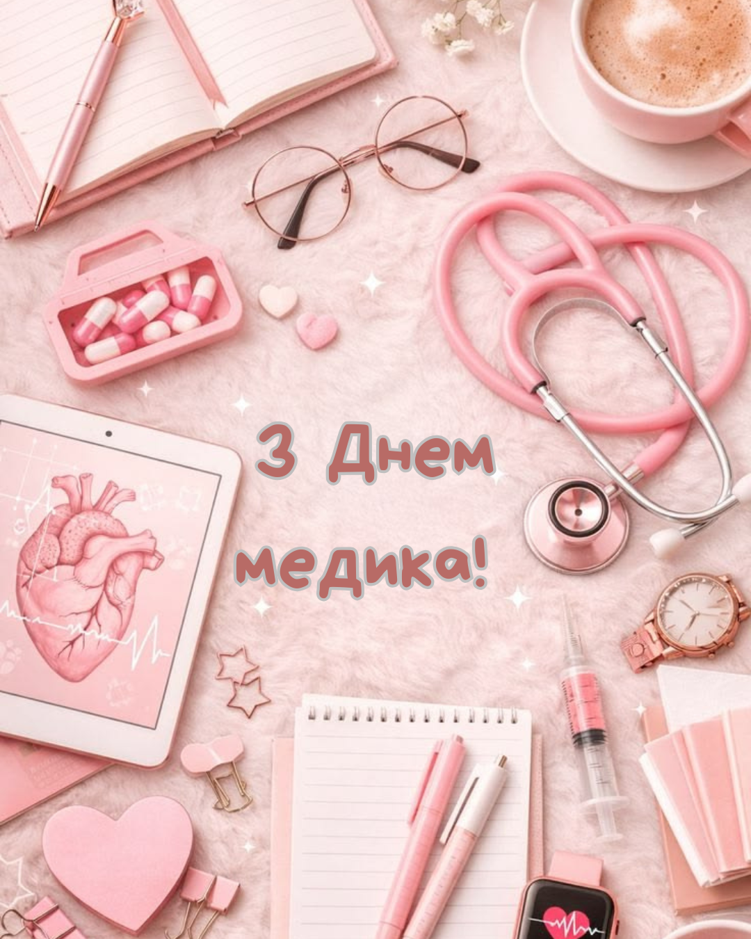 Светлые открытки ко Дню медика 2026 с душевными пожеланиями - 875737 Светлые открытки ко Дню медика 2026 с душевными пожеланиями - фото 875737
