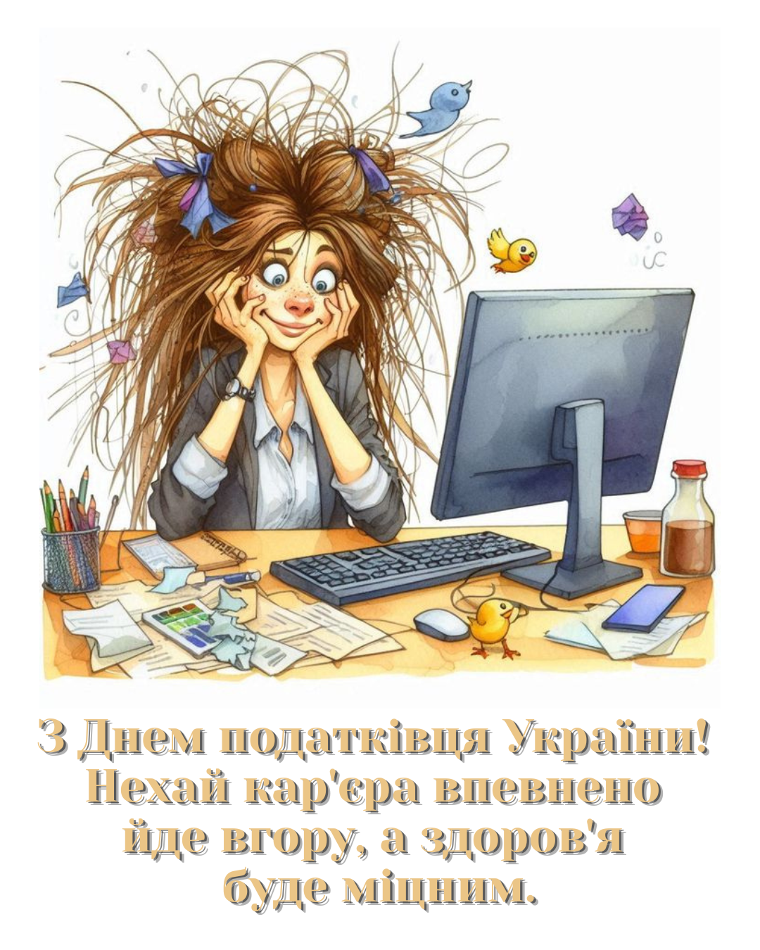 Теплые поздравления с Днём налоговика Украины своими словами и картинки для друзей и коллег - фото 877105