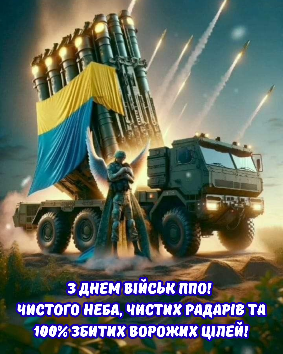 Патриотические поздравления с Днём войск ПВО ВСУ своими словами - фото 878451