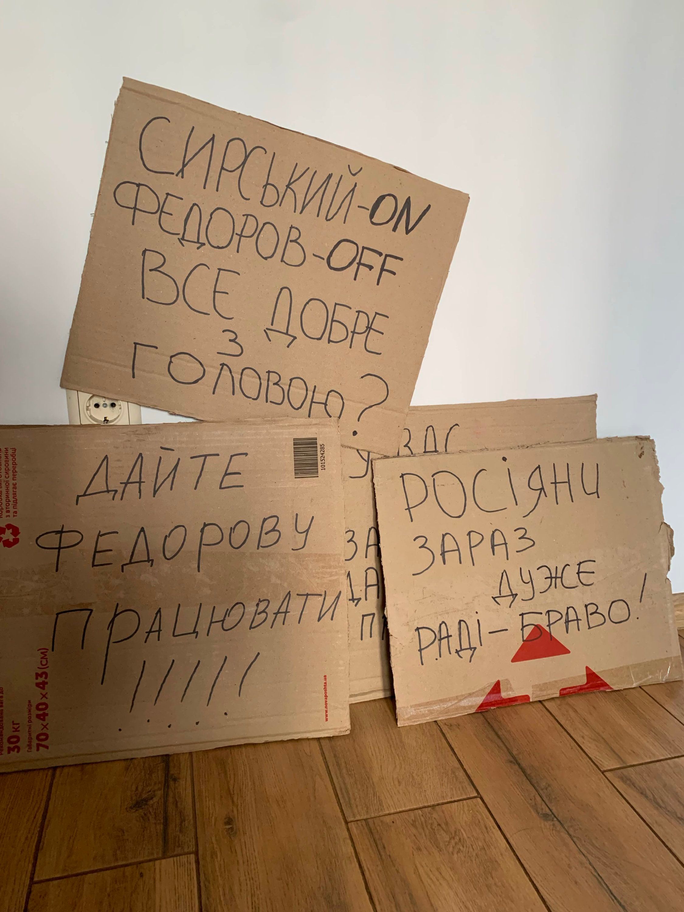 Картонки для підтримки Михайла Федорова - фото 887491