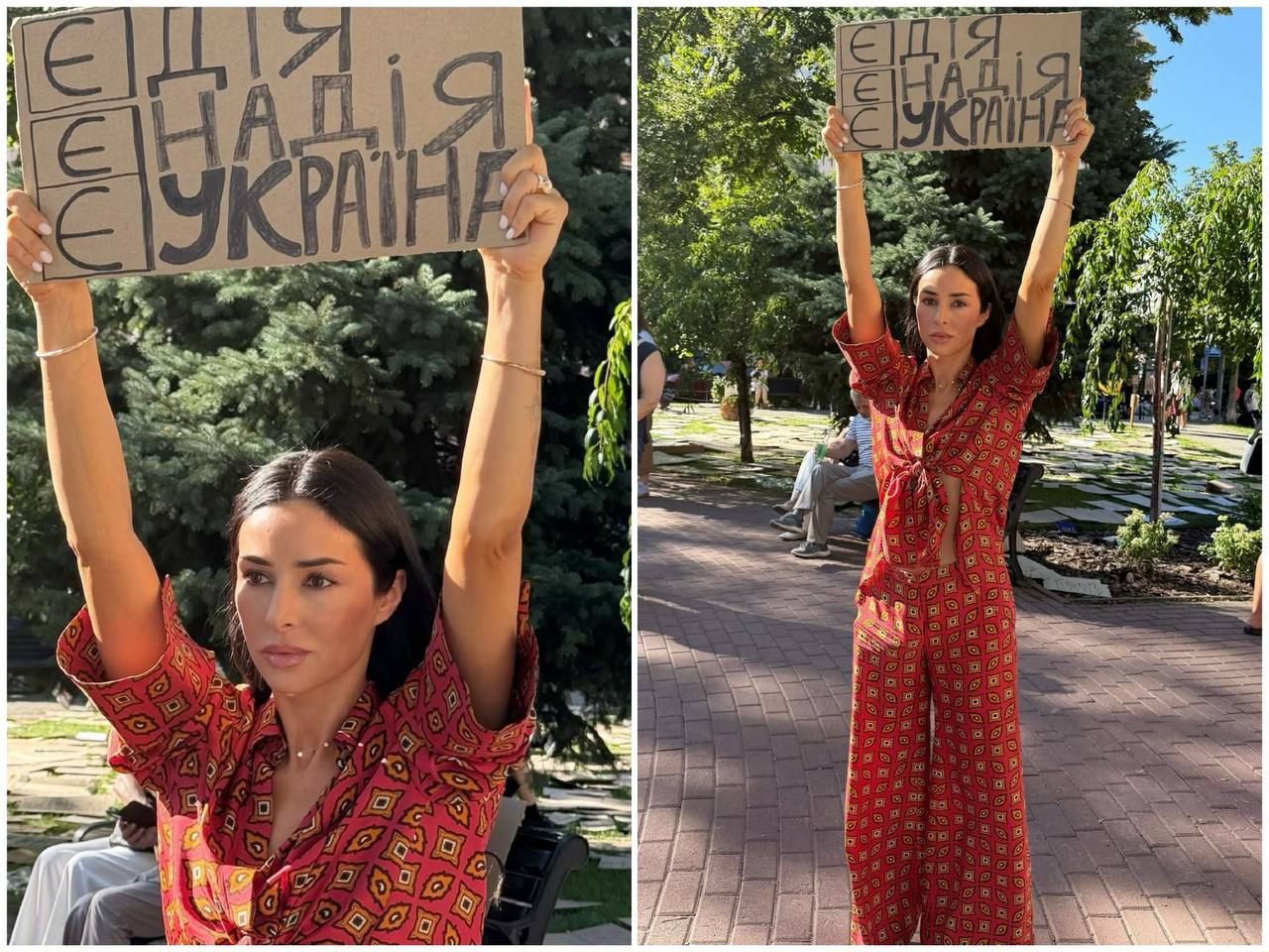 Протести Київ - Злата Огнєвич проти звільнення Михайла Федорова - фото 888750