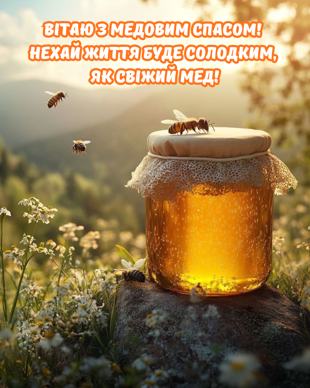 Самые красивые поздравления с Медовым Спасом и атмосферные открытки - фото 892486
