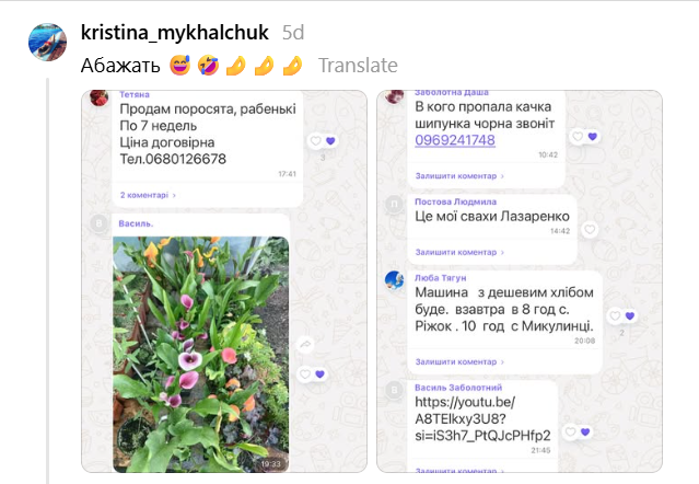 Швидкий дофамін: українці діляться перлами із сільських чатів та груп будинків - 898030 Швидкий дофамін: українці діляться перлами із сільських чатів та груп будинків - фото 898030