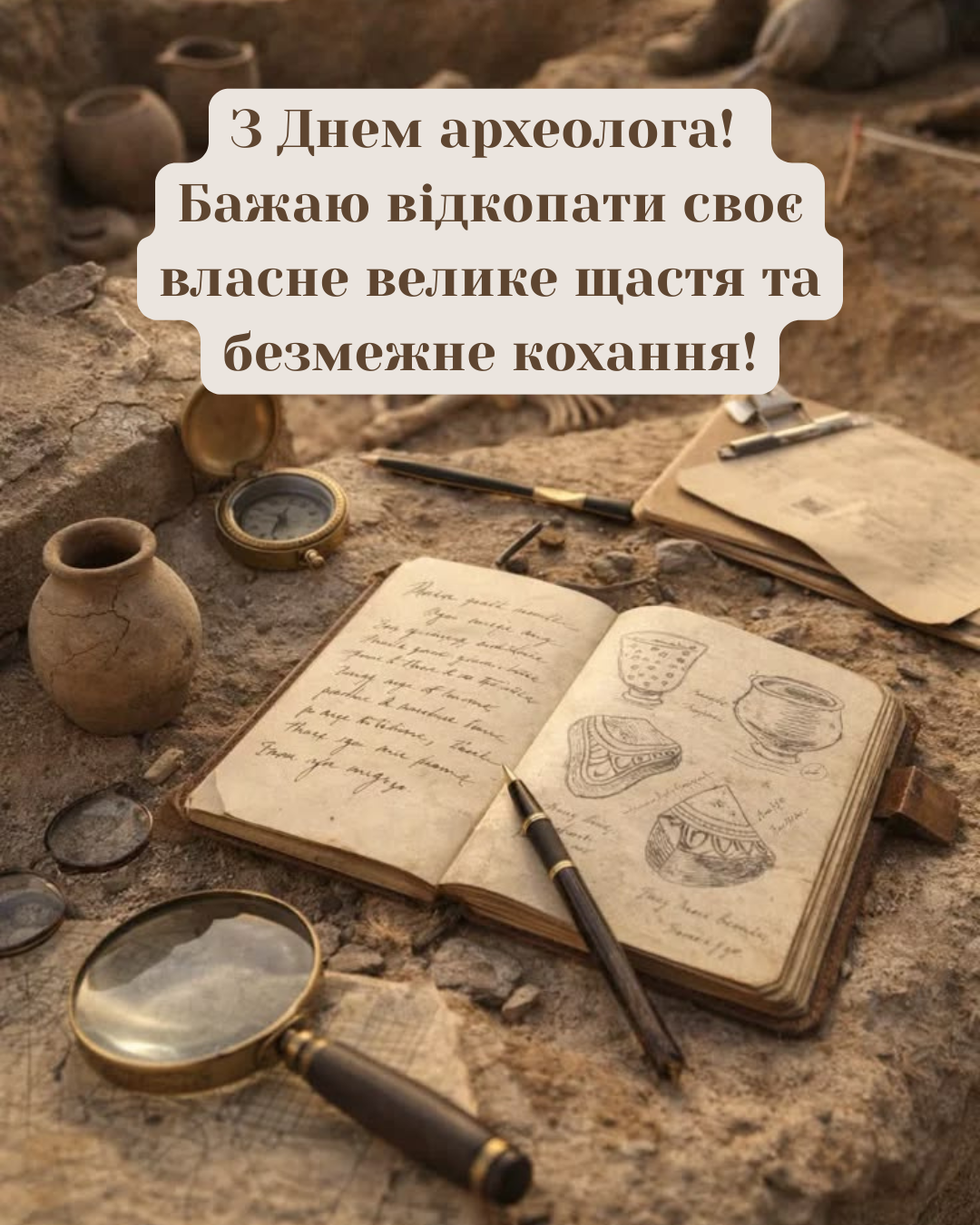 Самые лучшие поздравления с Днем археолога и атмосферные открытки для любителей истории - фото 899480