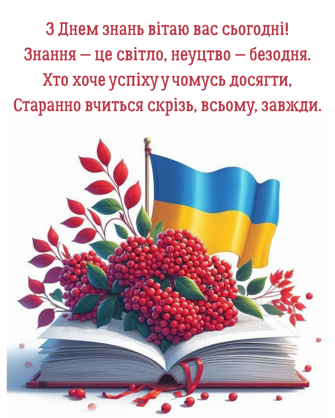 привітання українською мовою з Першим дзвоником - фото 904906