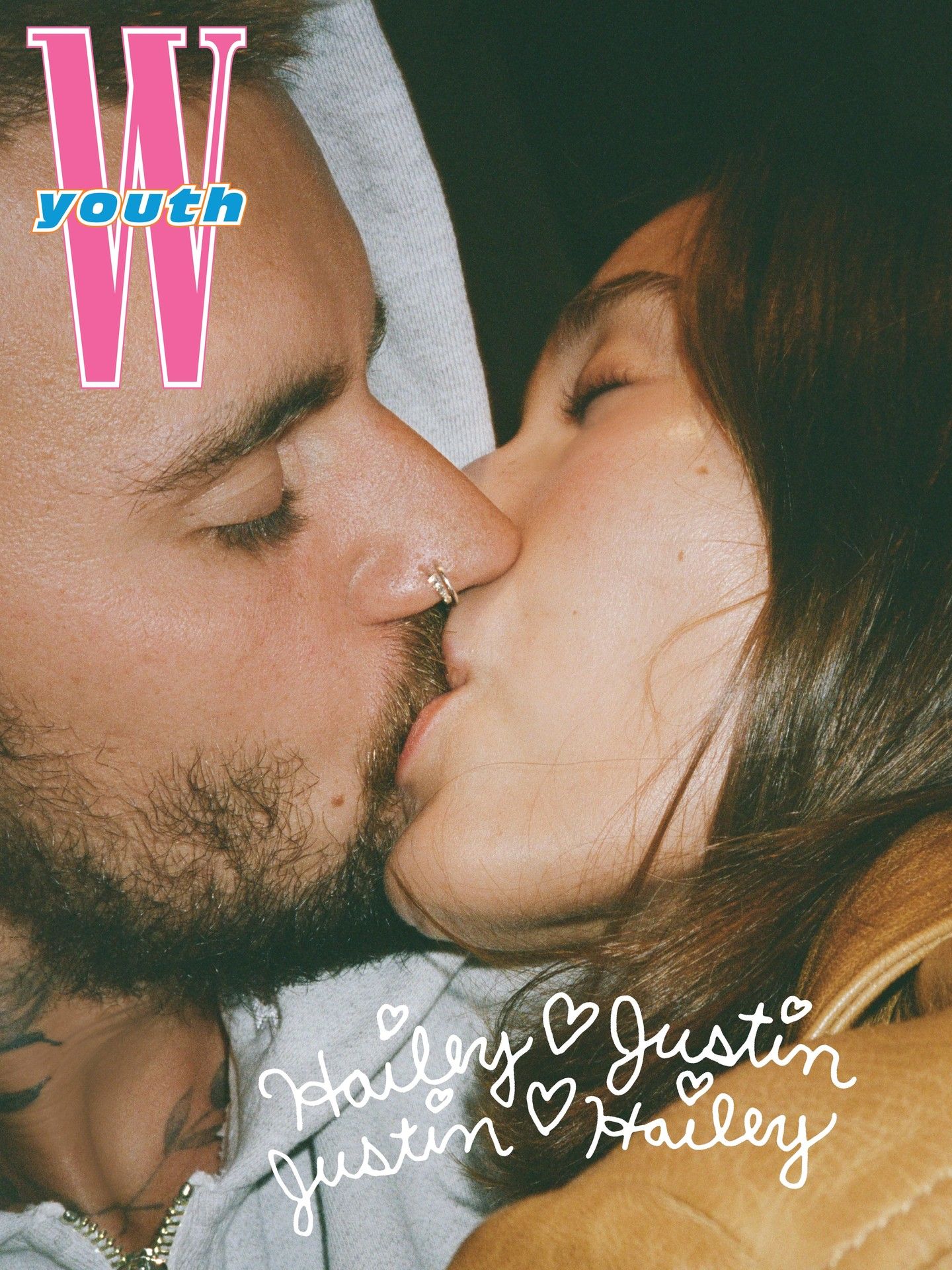 Гейлі Бібер і Джастін Бібер цілуються у фотосесії для WYouth  - фото 908826