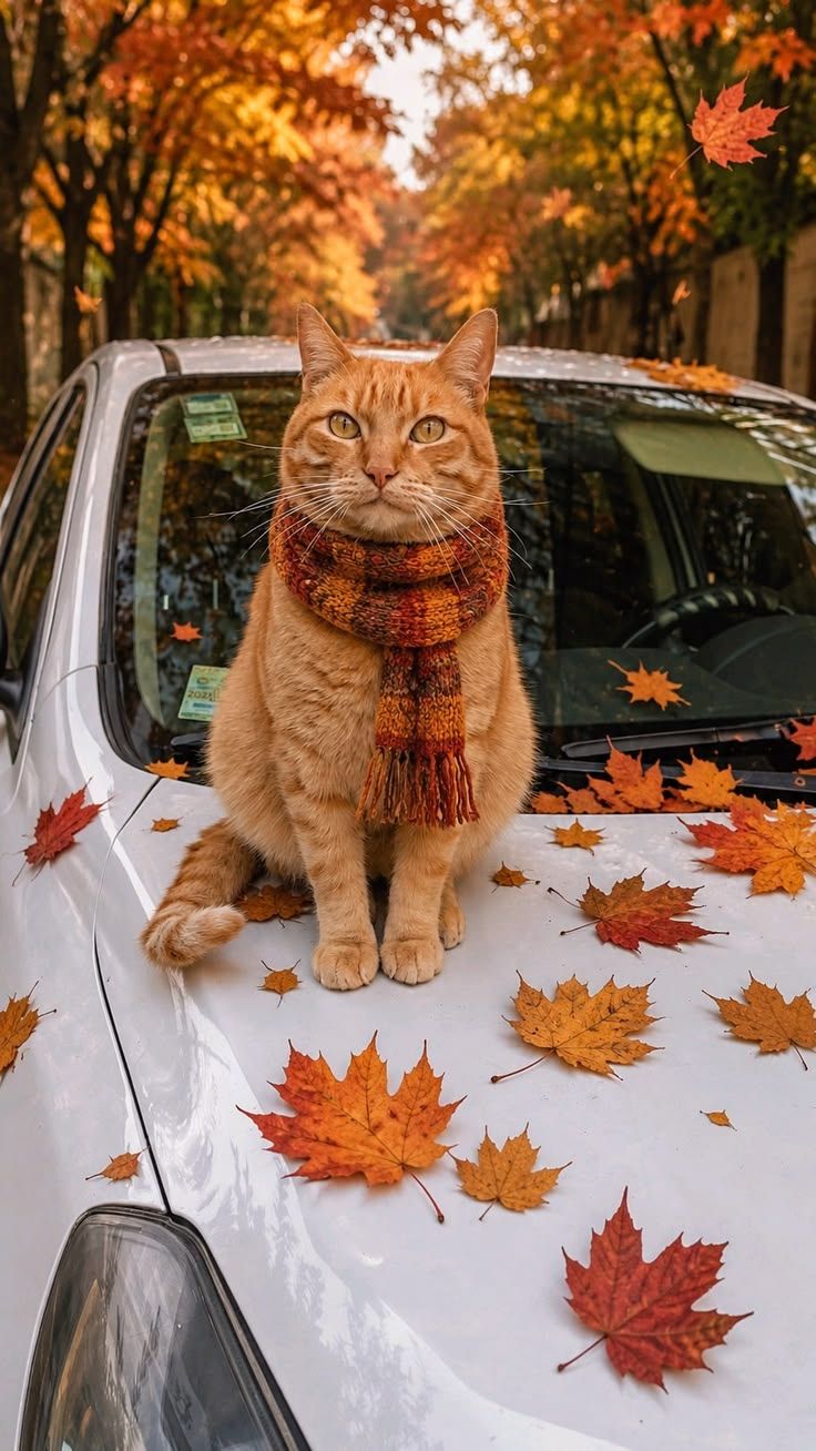 20 кошек, которые первыми почувствовали осеннее настроение – и просто наслаждаются - фото 918705
