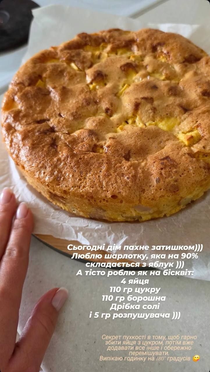 Шарлотка за рецептом Антоніни Хижняк - фото 926899